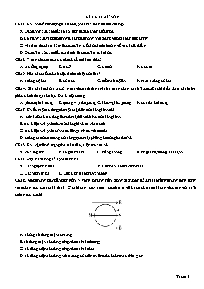Đề thi thử THPT Quốc gia môn Vật lí năm 2019 - Đề số 6 (Có đáp án)